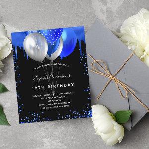 Budget birthday black royal blue