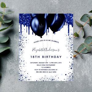 Budget birthday navy blue white