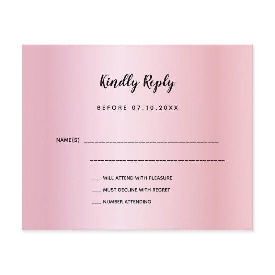 Budget birthday rose gold purple bow RSVP