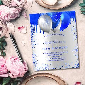 Budget birthday royal blue silver