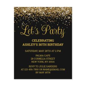 Budget Black & Gold 30th Birthday Party