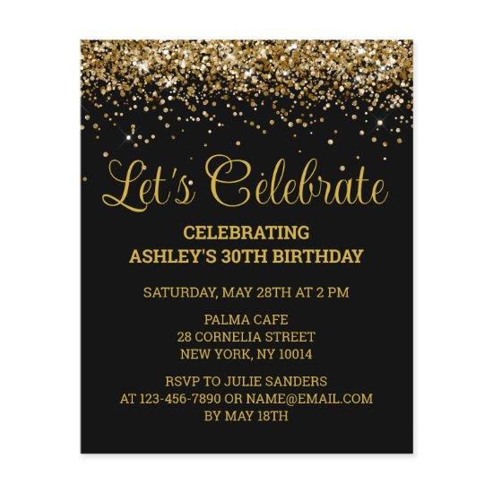 Budget Black & Gold 30th Birthday Party