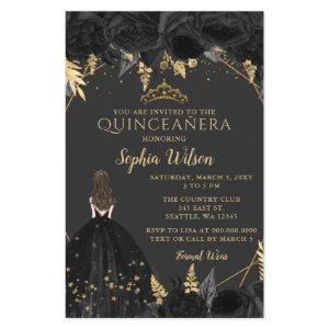 Budget Black Gold Princess Quinceañera