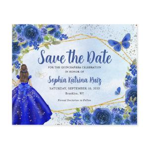 Budget Blue Princess Quinceañera Save the Date