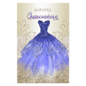 Budget Blue Sparkle Dress Quinceañera