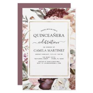 Budget Boho Burgundy Quinceañera Floral