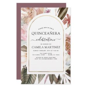Budget Boho Burgundy Quinceañera Floral