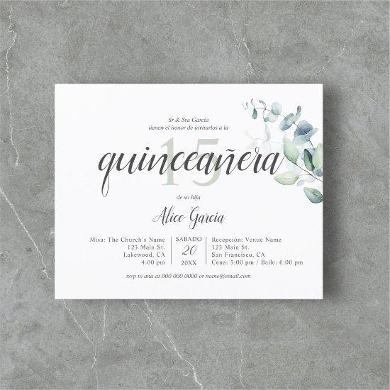 Budget Boho Greenery Eucalyptus Quinceanera