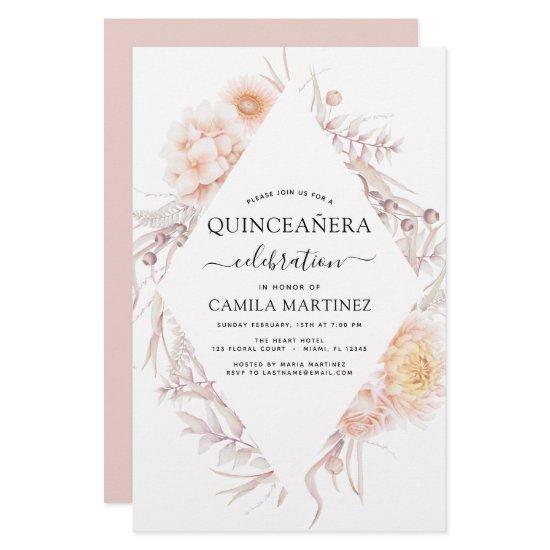 Budget Boho Quinceañera Dusty Pink15th Birthday
