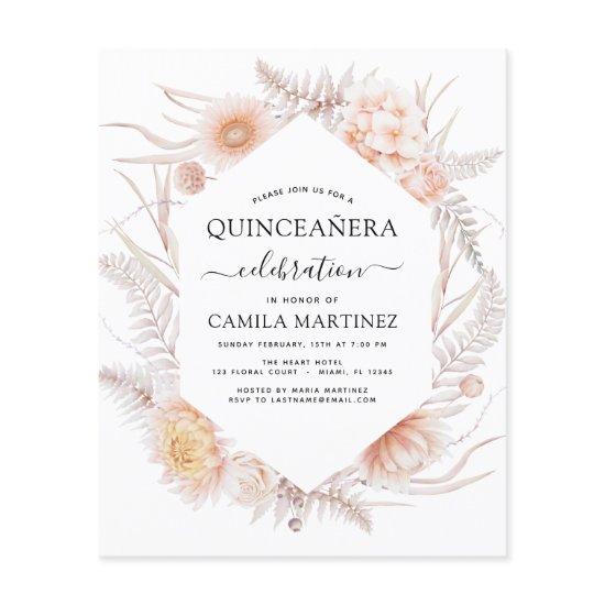 Budget Boho Quinceañera Dusty Pink15th Birthday