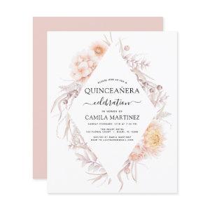 Budget Boho Quinceañera Dusty Pink15th Birthday