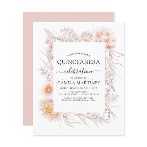 Budget Boho Quinceañera Dusty Pink 15th Birthday