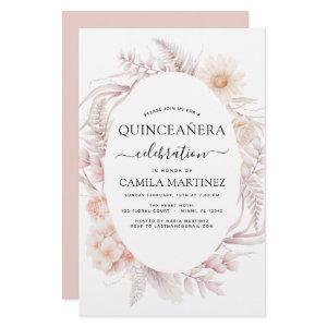 Budget Boho Quinceañera Dusty Pink 15th Birthday