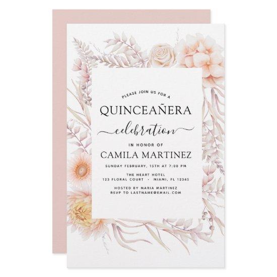 Budget Boho Quinceañera Dusty Pink 15th Birthday