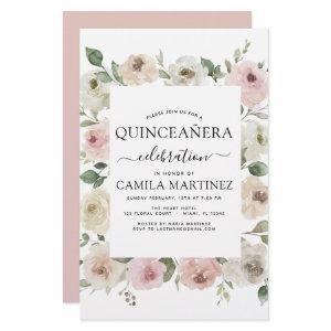 Budget Dusty Pink Quinceañera Floral Greenery
