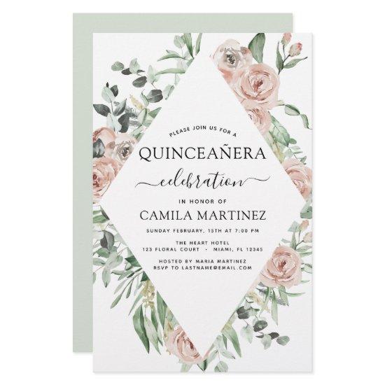 Budget Dusty Pink Quinceañera Floral