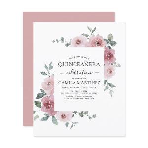 Budget Dusty Pink Quinceañera Floral