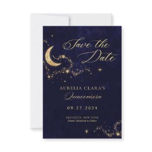 BUDGET Elegant A Night Under the Stars Quinceañera Note Card