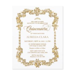 BUDGET Elegant Ivory White Gold Tiara Quinceanera