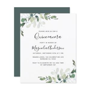 BUDGET Eucalyptus Quinceanera Party