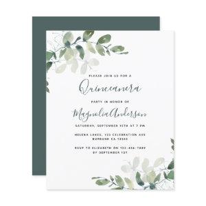 BUDGET Eucalyptus Quinceanera Party