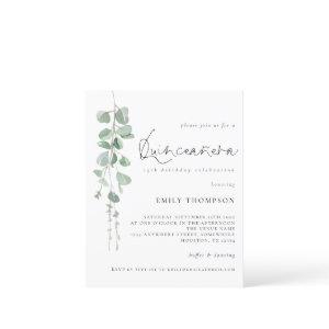 Budget Eucalyptus Script Quinceañera
