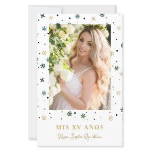 Budget Fake Golden Snowflake Quinceañera Spanish