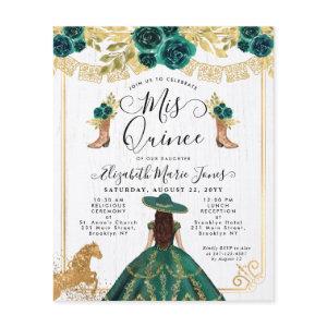 Budget Floral Emerald Green Charra Quinceanera