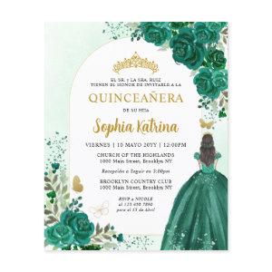 Budget Floral Green BILINGUAL Spanish Quinceanera