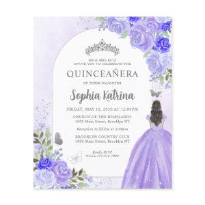 Budget Floral Purple Princess Photo Quinceañera