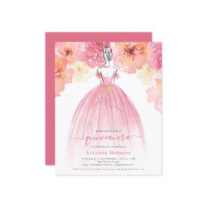 Budget Florals Dress Pink Quinceanera