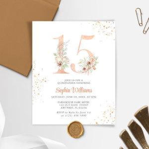 Budget Gentle Lilies Floral Quinceanera