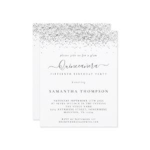 Budget Glam Silver Glitter Quinceañera