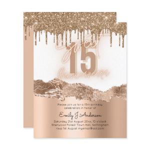 Budget Gold  Foil Glitter Quinceanera 15th