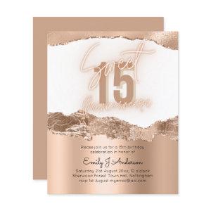 BUDGET Gold Foil Glitter Quinceanera 15th Birthday