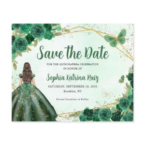 Budget Green Princess Quinceañera Save the Date