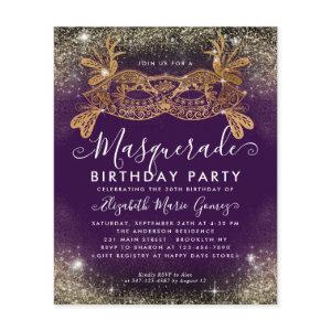 Budget Masquerade Purple Gold Glitter Birthday