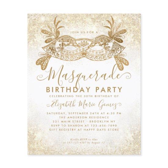 Budget Masquerade White Gold Glitter Dust Birthday