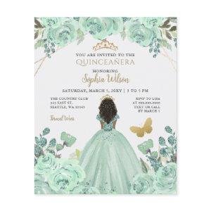 Budget Mint Gold Princess Quinceañera