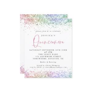 Budget Multicolor Glitter Quinceanera