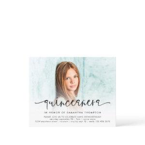 Budget Photo Overlay Script Quinceañera Invite