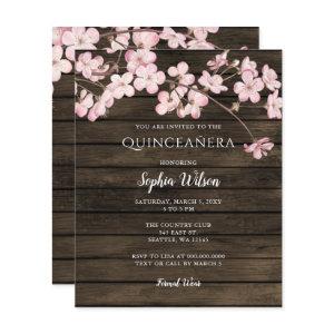 Budget Pink Cherry Blossoms Quinceañera