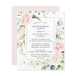 Budget Pink Floral Quinceanera Party