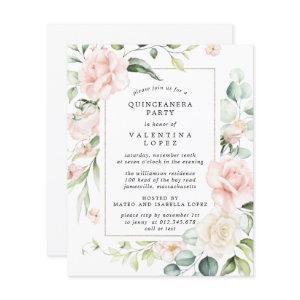 Budget Pink Floral Quinceanera Party