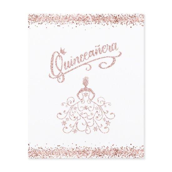 BUDGET Pink Glitter Dress Quinceañera