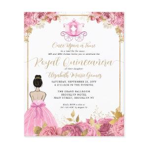 Budget Pink Gold Cinderella Royal Quinceanera