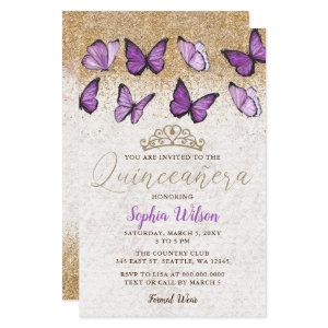 Budget Purple Butterfly Quinceañera