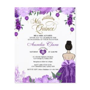 BUDGET Purple Floral Princess Mis Quince