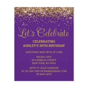 Budget Purple Gold 30th Birthday Party