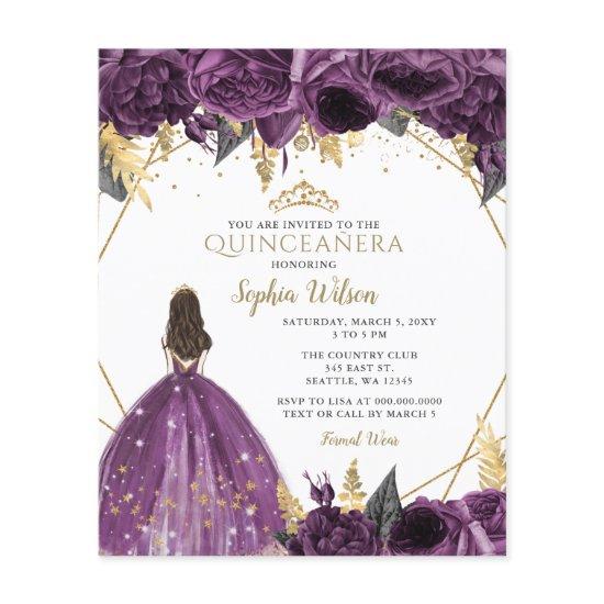 Budget Purple Princess Quinceañera
